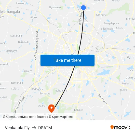Venkatala Fly to DSATM map