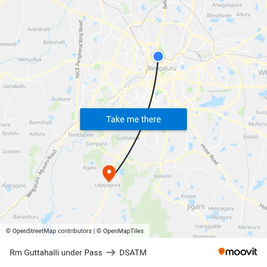 Rm Guttahalli under Pass to DSATM map