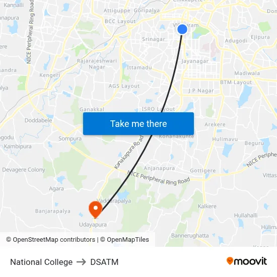National College to DSATM map