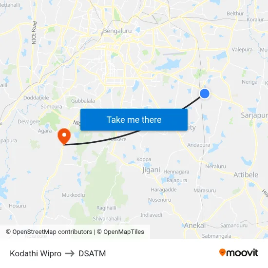 Kodathi Wipro to DSATM map