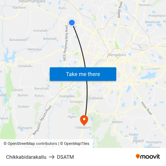 Chikkabidarakallu to DSATM map