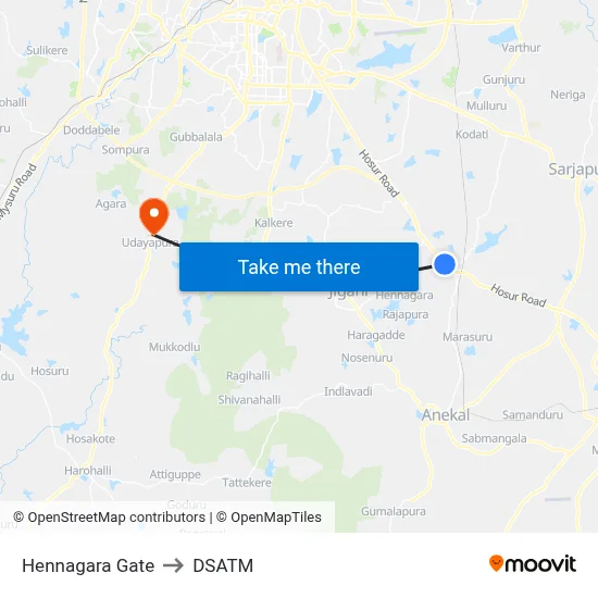 Hennagara Gate to DSATM map