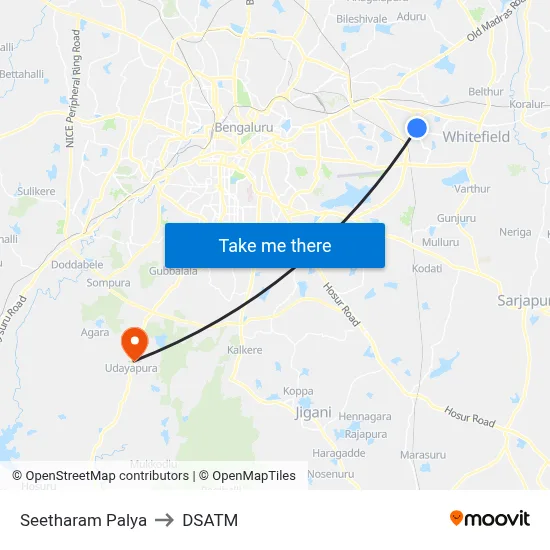 Seetharam Palya to DSATM map