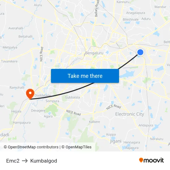 Emc2 to Kumbalgod map