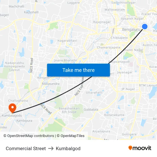 Commercial Street to Kumbalgod map