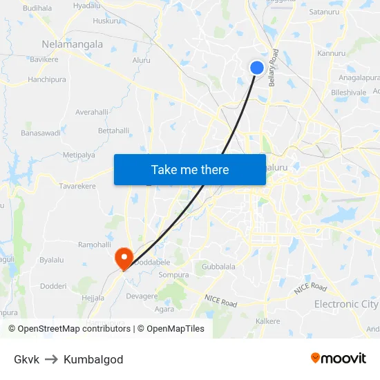 Gkvk to Kumbalgod map
