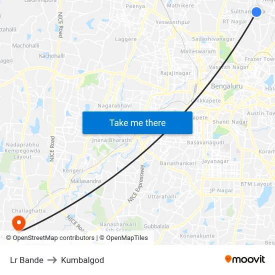 Lr Bande to Kumbalgod map