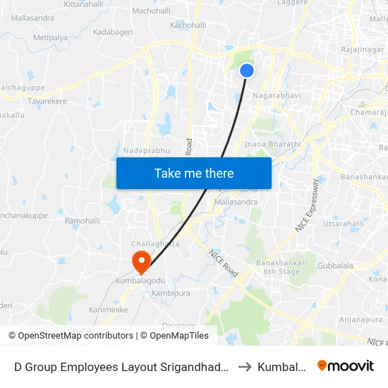 D Group Employees Layout Srigandhada Kaval to Kumbalgod map