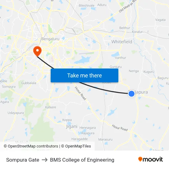 Sompura Gate to BMS College of Engineering map