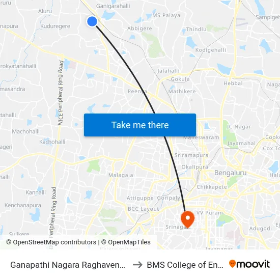Ganapathi Nagara Raghavendra Badavane to BMS College of Engineering map