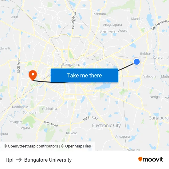 Itpl to Bangalore University map