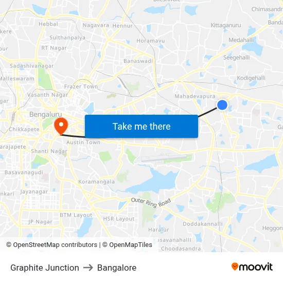 Graphite Junction to Bangalore map