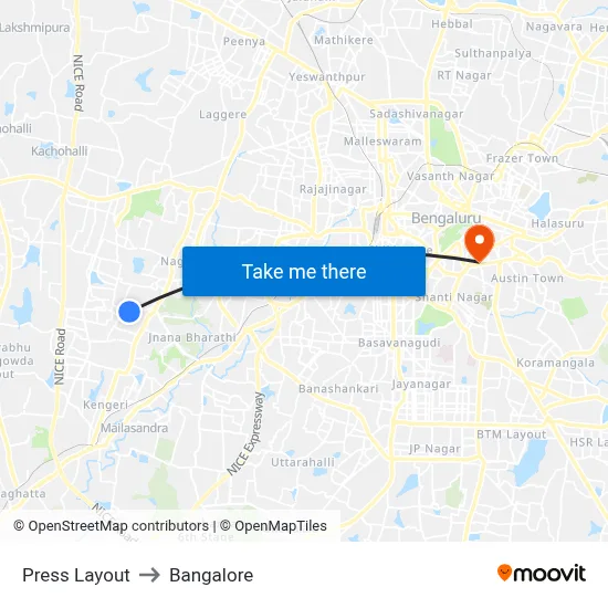 Press Layout to Bangalore map