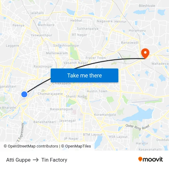 Atti Guppe to Tin Factory map