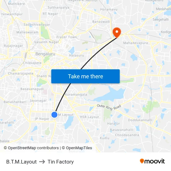 B.T.M.Layout to Tin Factory map