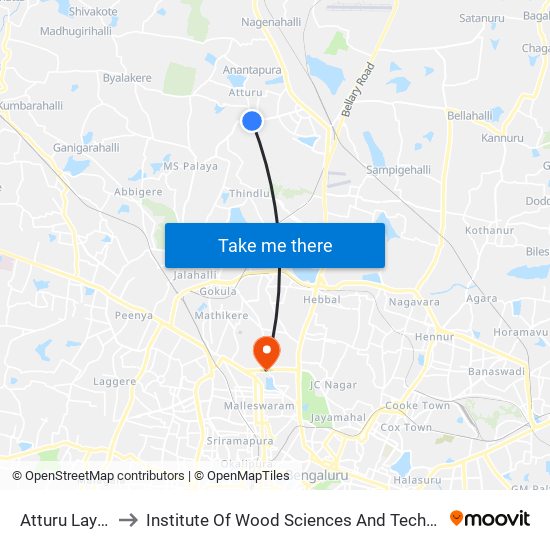 Atturu Layout to Institute Of Wood Sciences And Technology map