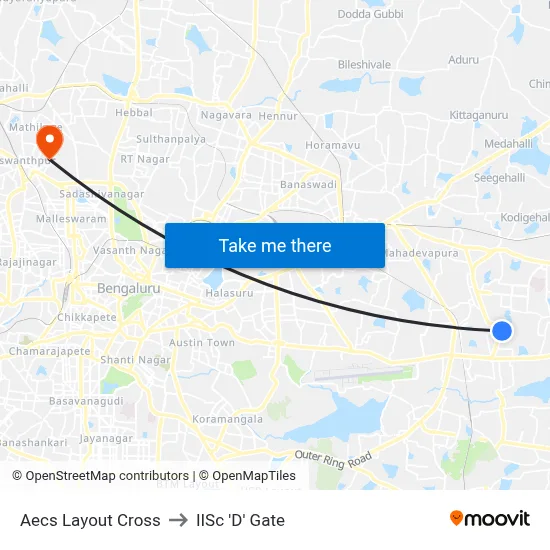 Aecs Layout Cross to IISc 'D' Gate map