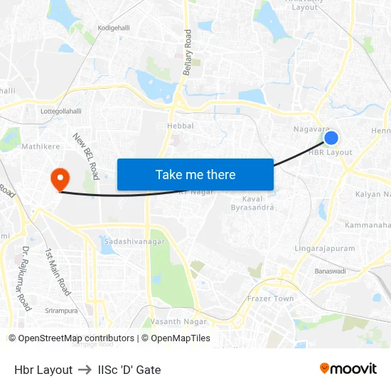 Hbr Layout to IISc 'D' Gate map