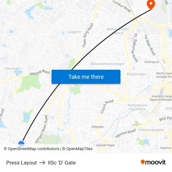 Press Layout to IISc 'D' Gate map
