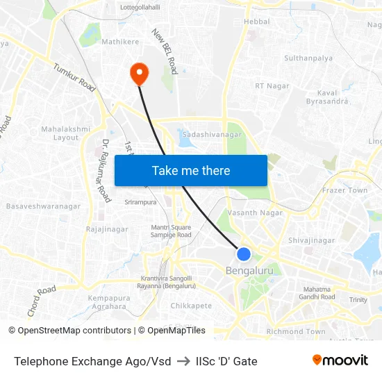 Telephone Exchange Ago/Vsd to IISc 'D' Gate map