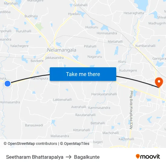 Seetharam Bhattarapalya to Bagalkunte map