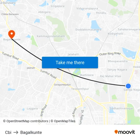 Cbi to Bagalkunte map