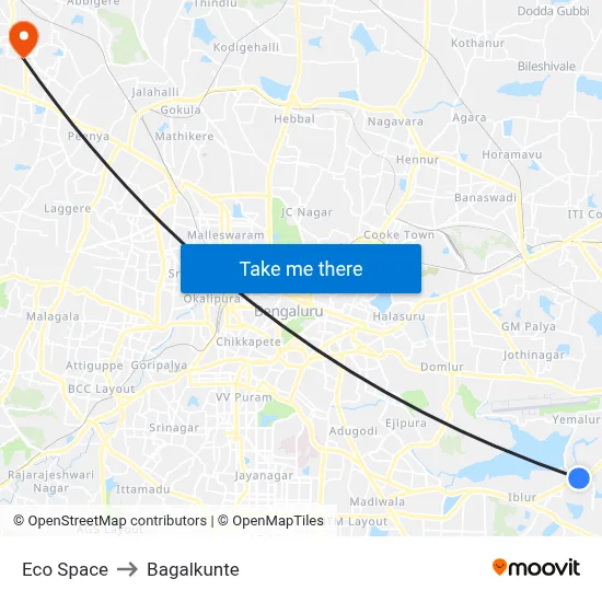 Eco Space to Bagalkunte map