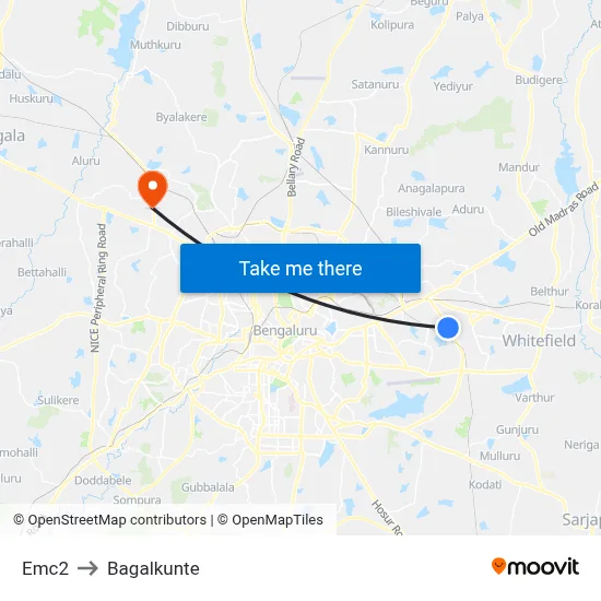 Emc2 to Bagalkunte map