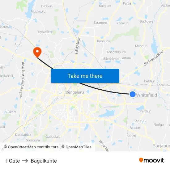 I Gate to Bagalkunte map