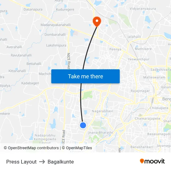 Press Layout to Bagalkunte map
