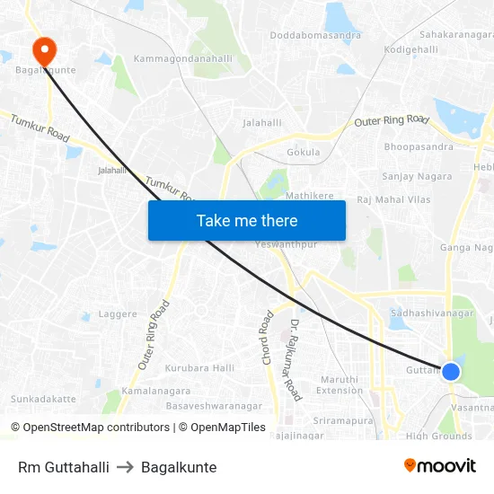 Rm Guttahalli to Bagalkunte map