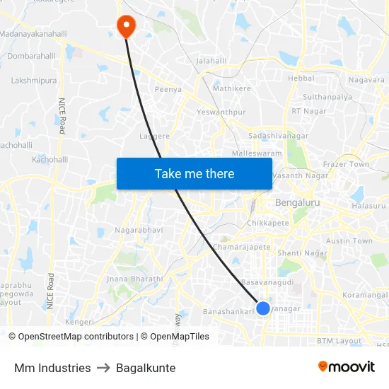 Mm Industries to Bagalkunte map