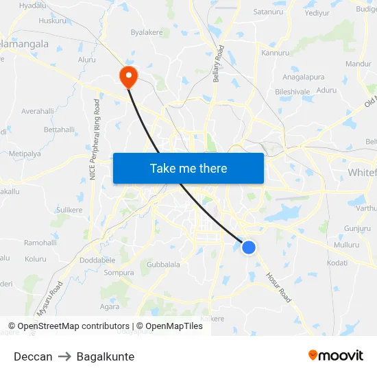 Deccan to Bagalkunte map