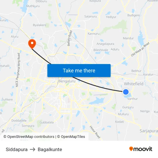 Siddapura to Bagalkunte map