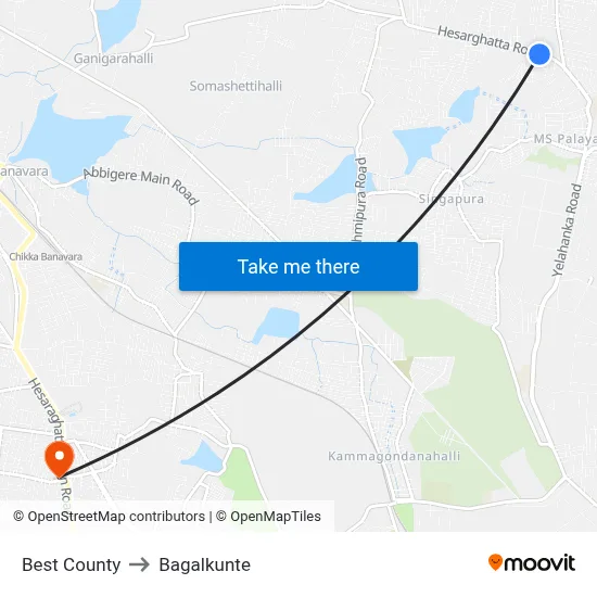 Best County to Bagalkunte map