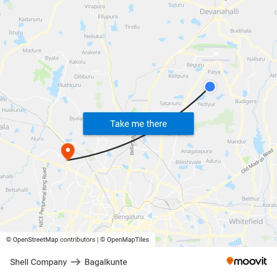 Shell Company to Bagalkunte map