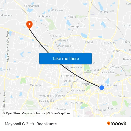 Mayohall G-2 to Bagalkunte map