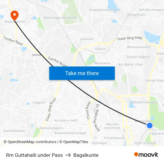 Rm Guttahalli under Pass to Bagalkunte map