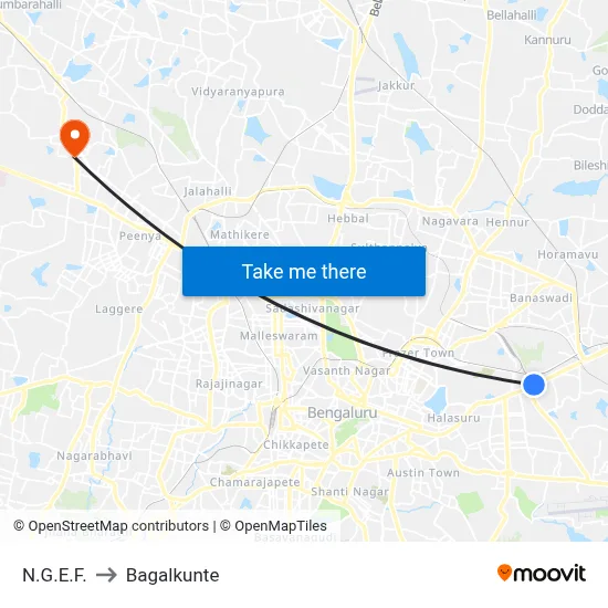 N.G.E.F. to Bagalkunte map
