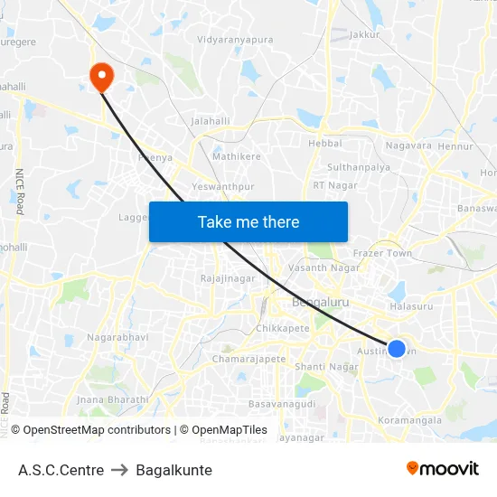 A.S.C.Centre to Bagalkunte map