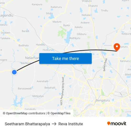 Seetharam Bhattarapalya to Reva Institute map