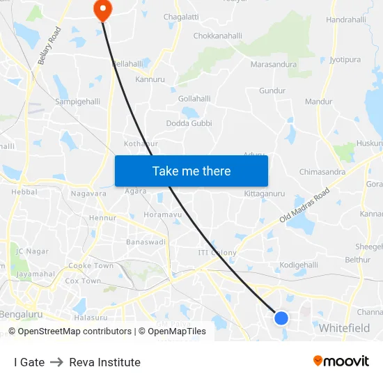 I Gate to Reva Institute map