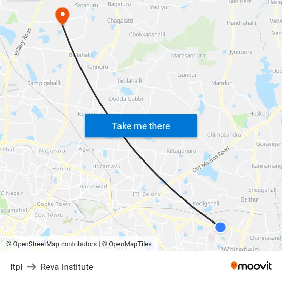 Itpl to Reva Institute map