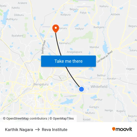 Karthik Nagara to Reva Institute map