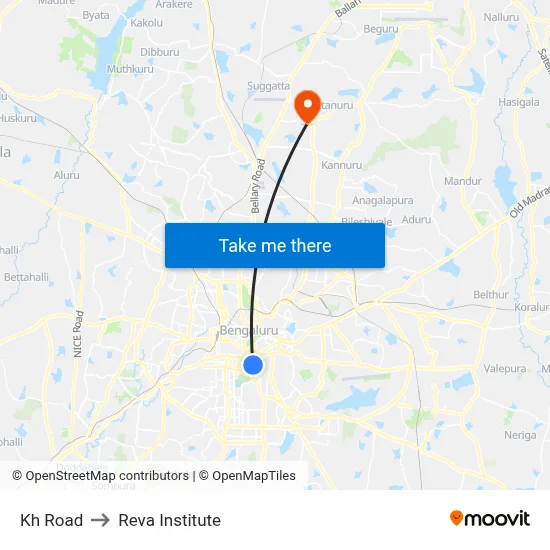 Kh Road to Reva Institute map