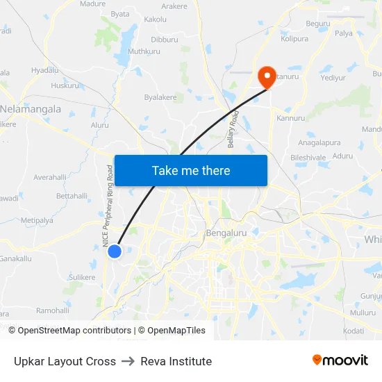 Upkar Layout Cross to Reva Institute map