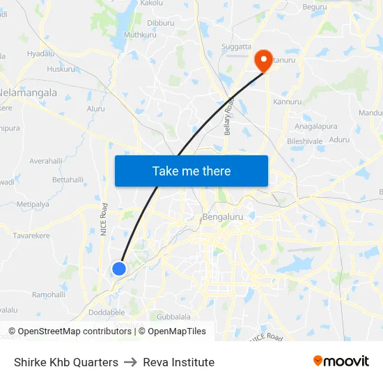 Shirke Khb Quarters to Reva Institute map