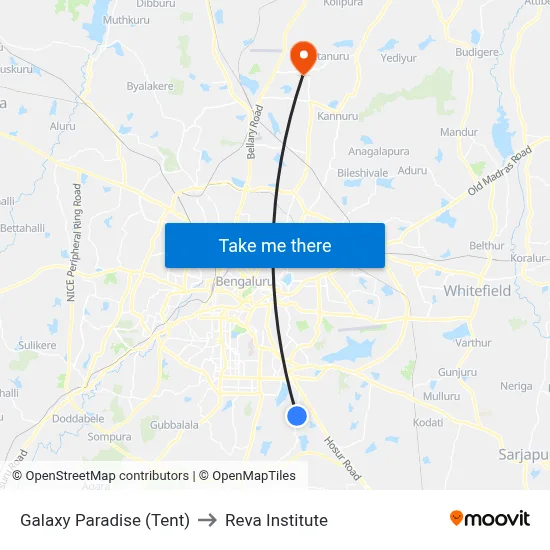 Galaxy Paradise (Tent) to Reva Institute map