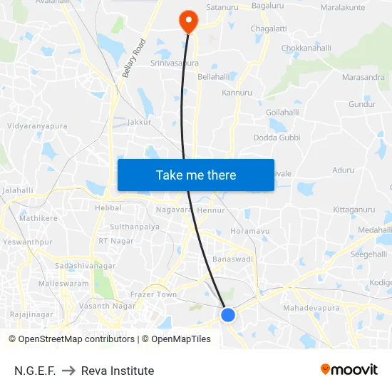 N.G.E.F. to Reva Institute map