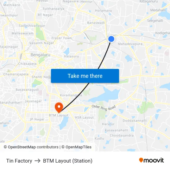 Tin Factory to BTM Layout (Station) map